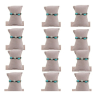 Pulseras con adornos turquesa Vie Or 12 uds I38