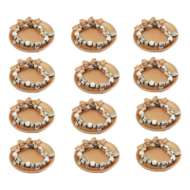 Pulseras con cuentas y detalles metálicos Vie Or 12 uds - I35