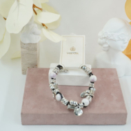 Pulseras con cuentas y detalles metálicos Vie Or 12 uds - I35