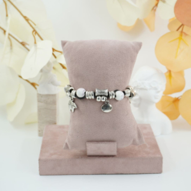 Pulseras con cuentas y detalles metálicos Vie Or 12 uds - I35