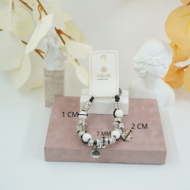 Pulseras con cuentas y detalles metálicos Vie Or 12 uds - I35