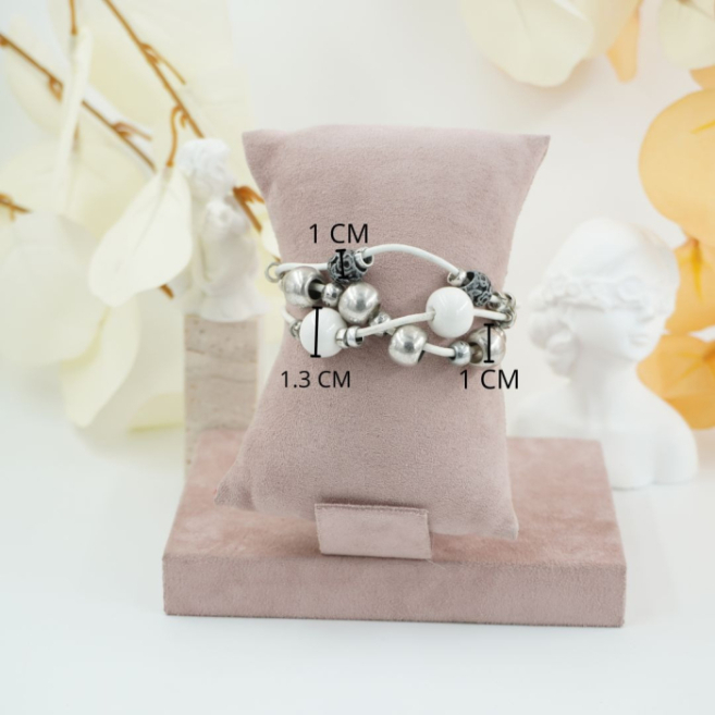 Pulseras  Vie Or con cuentas metálicas y de color 12 uds - I36