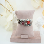 Pulseras  Vie Or con cuentas metálicas y de color 12 uds - I36