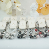 Pulseras  Vie Or con cuentas metálicas y de color 12 uds - I36