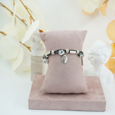 Pulseras Vie Or con cuentas metálicas y colgantes 12  uds - I36