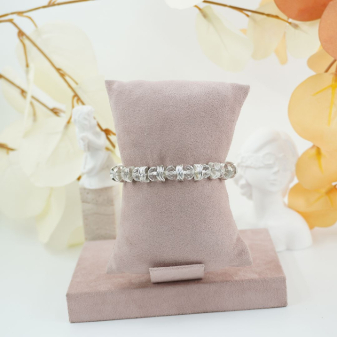 Pulseras Vie Or con cuentas brillantes y detalles 12 uds - I46