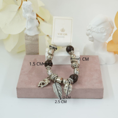 Pulseras Vie Or esferas y colgantes 12 uds - I46