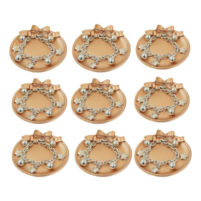 Pulseras  con colgantes de estrella y esfera Vie Or 12 uds - I46