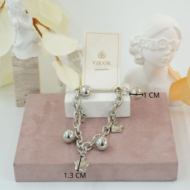 Pulseras  con colgantes de estrella y esfera Vie Or 12 uds - I46