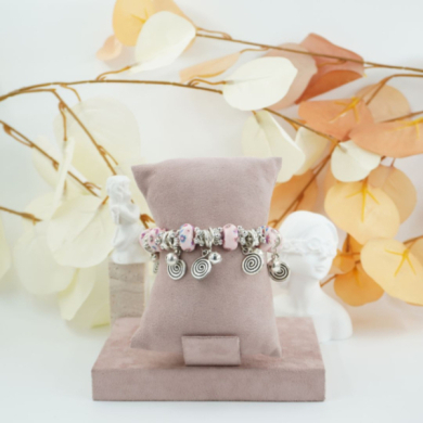 Pulseras elástica con cuentas decoradas 12 uds - I33