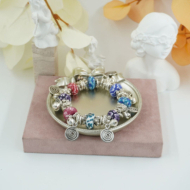 Pulseras elástica con cuentas decoradas 12 uds - I33