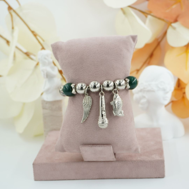 Pulseras elegante con esferas  y colgantes Vie Or 12 uds - I33