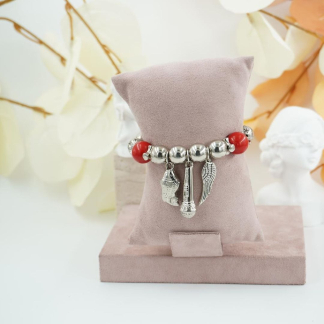 Pulseras elegante con esferas  y colgantes Vie Or 12 uds - I33