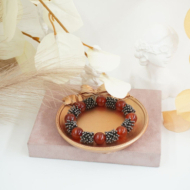 Pulseras  artesanal con cuentas brillantes Vie Or 12 uds - I33