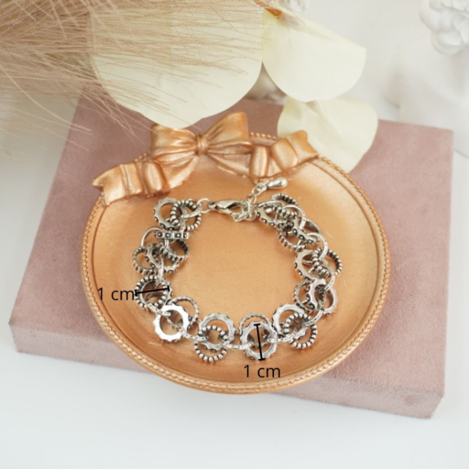 PulserasVie Or eslabones decorativos estilo vintage 12 uds - I33