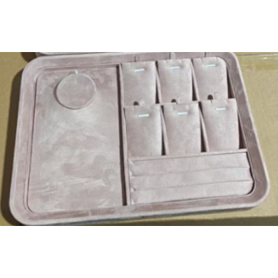 Bandeja de joyería combinada rosa
