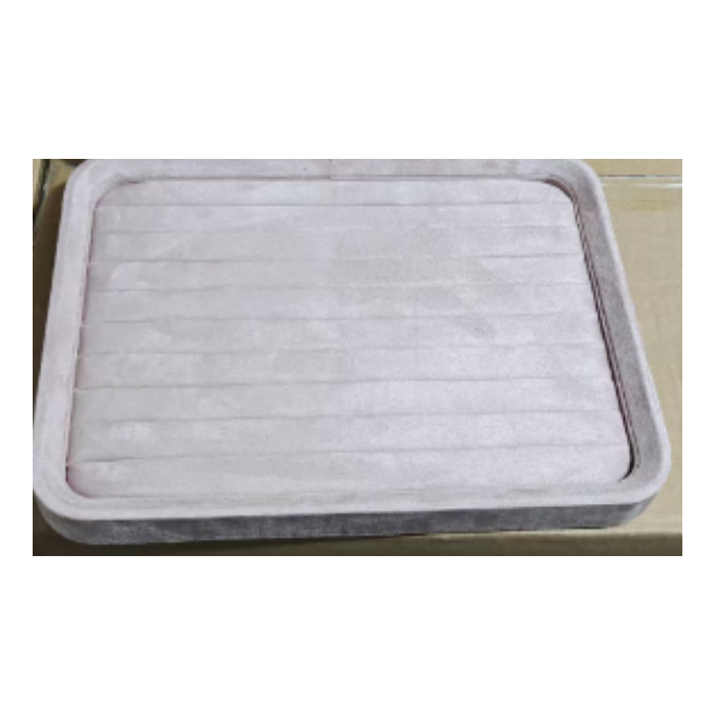 Bandeja de joyería de anillo rosa