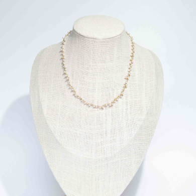 COLLAR Y00078 Color Perla Acero Inoxidable 2D34