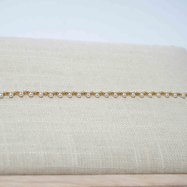 PULSERA Y00079 Color Perla Acero Inoxidable 2B42 1 1 2B42