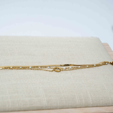 PULSERA Y00016 Blanco Acero Inoxidable 2B35