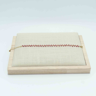 PULSERA Y00079 Granate Acero Inoxidable 2B42