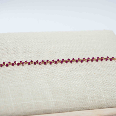 PULSERA Y00079 Granate Acero Inoxidable 2B42