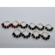 ARETES Y00127 Rojo oscuro Acero  Inoxidable -F34