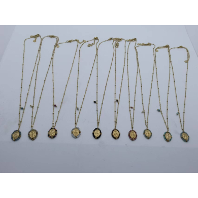 COLLAR Y00159 Azul Claro Acero  Inoxidable -2D32