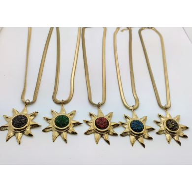 COLLAR Y00164 Verde Acero  Inoxidable -