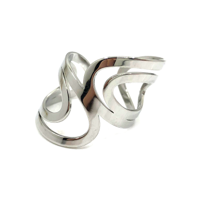 ANILLO ZO9792R Plateado Acero Inoxidable -2A22