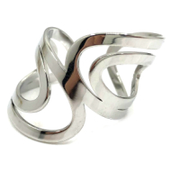 ANILLO ZO9792R Plateado Acero Inoxidable -2A22