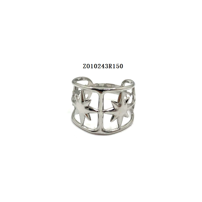 ANILLO ZO10243R Plateado Acero Inoxidable -2A22