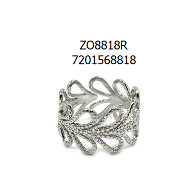 ANILLO ZO8818R Plateado Acero Inoxidable -2A53