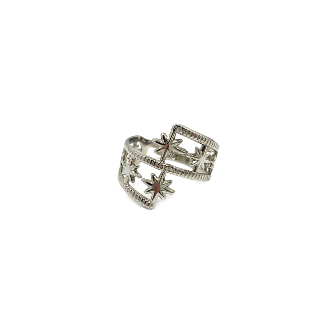 ANILLO ZO10244R150 Plateado Acero Inoxidable -2A53