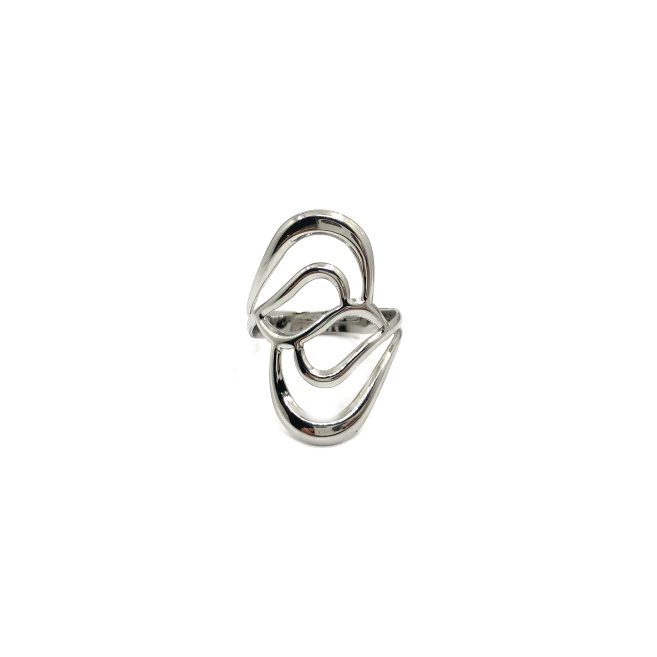 ANILLO ZO10248R150 Plateado Acero Inoxidable -2A44
