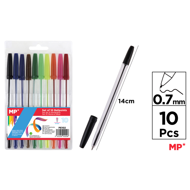 BOLIGRAFOS DE 10 COLORES - H33