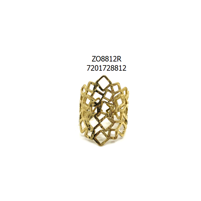 ANILLO ZO8812R Dorado Acero Inoxidable -A52