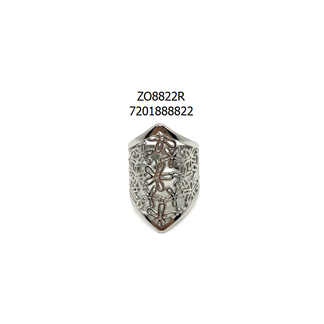 ANILLO ZO8822R Plateado Acero Inoxidable -2A52