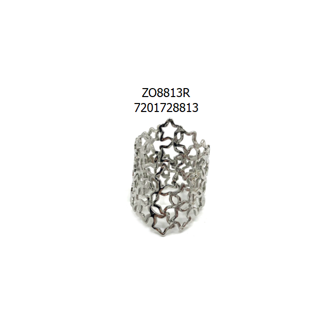 ANILLO ZO8813R Plateado Acero Inoxidable -A43