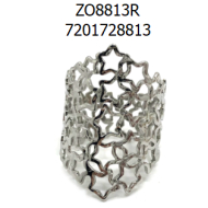 ANILLO ZO8813R Plateado Acero Inoxidable -A43