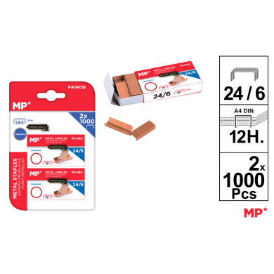 GRAPAS METALICAS BLISTER 24/6  2*1000UDS - C12