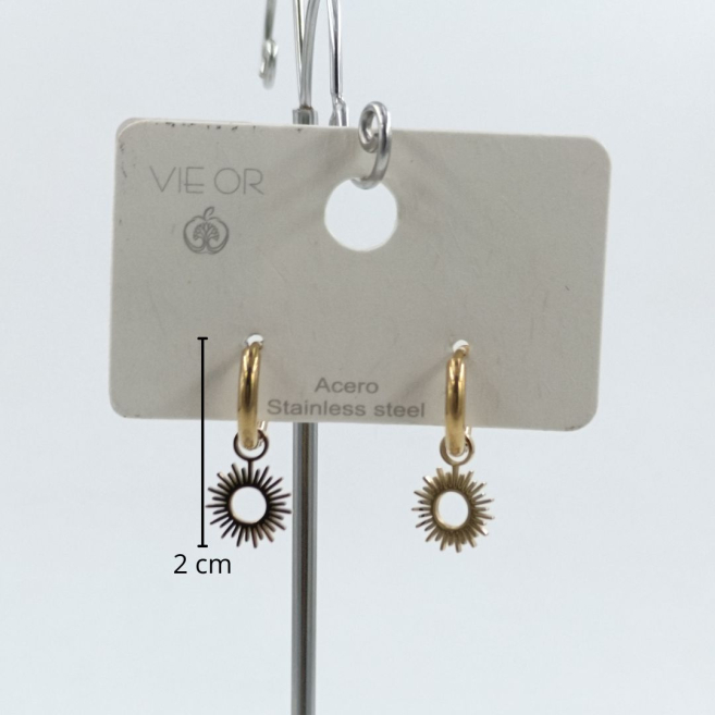 Aretes ZO1517E120 Dorado Acero Inoxidable