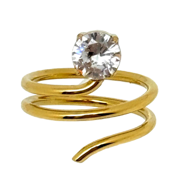 ANILLO ZO12761R Dorado Acero Inoxidable -A22