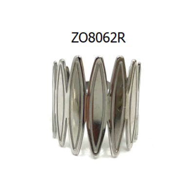 ANILLO ZO8062R Plateado Acero Inoxidable -A35