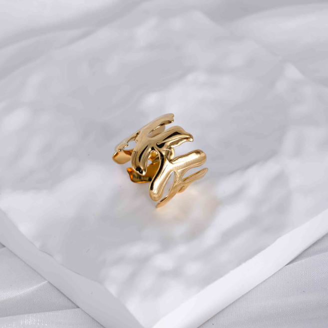 ANILLO ZO10246R150 Dorado Acero Inoxidable -A53