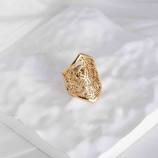 ANILLO ZO8822R Dorado Acero Inoxidable -2A52