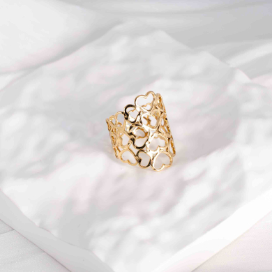 ANILLO ZO8814R Dorado Acero Inoxidable -A52