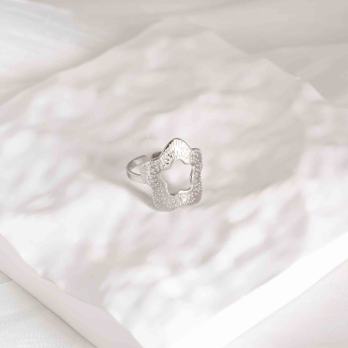 ANILLO ZO8742R Plateado Acero Inoxidable -A36