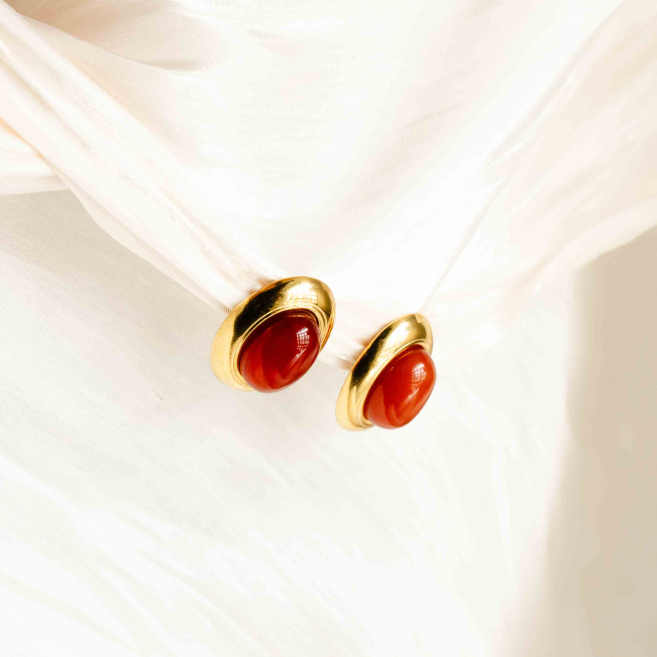 ARETES PINZA Y00121 Rojo Acero  Inoxidable -F33