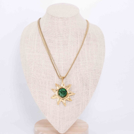 COLLAR Y00164 Verde Acero  Inoxidable -